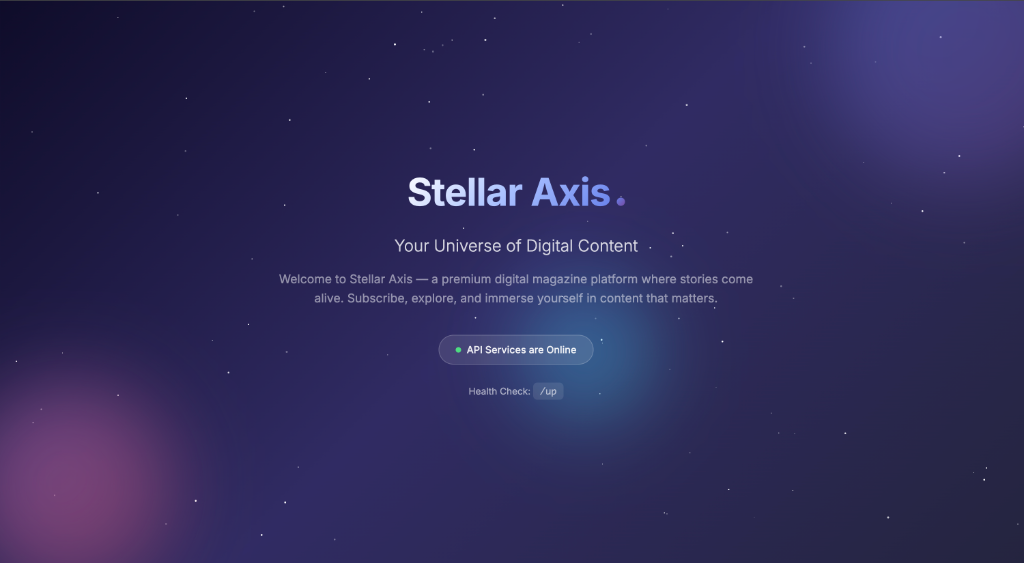 Stellar Axis: Digital Magazine Hub
